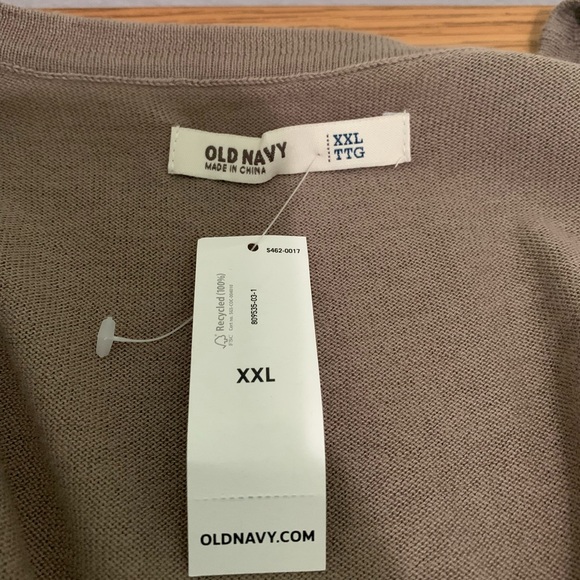 Old Navy Women's Cardigan Sweater Taupe 2X New - Picture 5 of 8